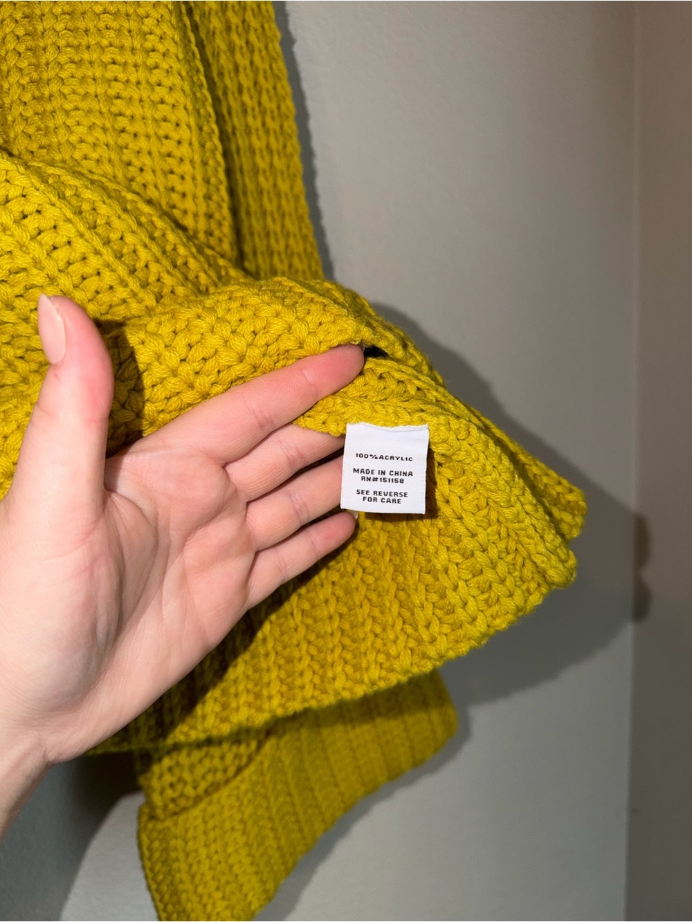 Women’s 525 America Sweater Ribbed Wide Sleeve Sweater Yellow Cowl Neck Large - Picture 5 of 6